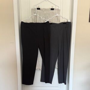 Three Women’s XL Business Casual Pants Classic Black, Gray, White Time and True